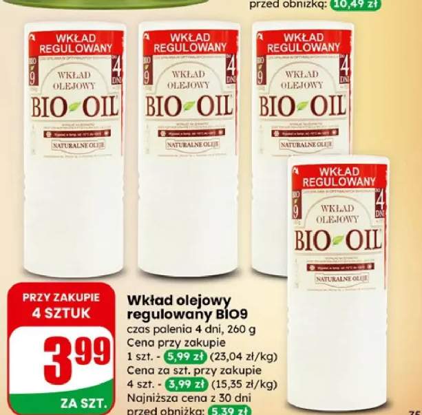 Wkład olejowy regulowany Bio9