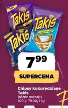 Chipsy kukurydziane takis (różne rodzaje)