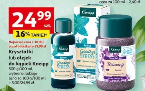 Kryształki lub olejek do kąpieli Kneipp