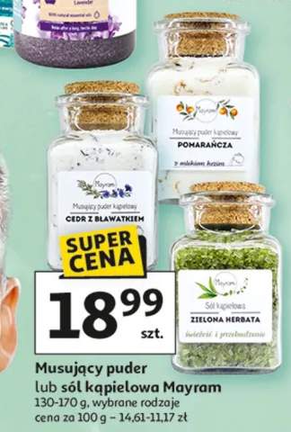 Musujący puder lub sól kąpielowa Mayram