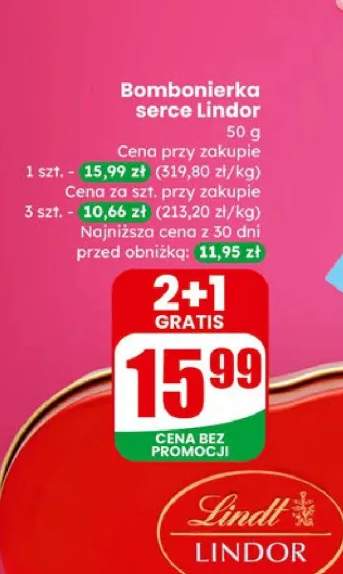 Bombonierka serce Lindor