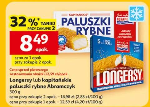 Paluszki rybne Longersy lub kapitańskie