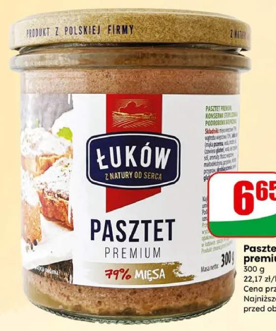 Pasztet wieprzowy premium 77% mięsa Łuków z natury od serca