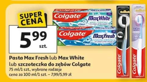 Pasta Max Fresh lub Max White lub szczoteczka do zębów Colgate