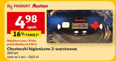 Chusteczki higieniczne 2-warstwowe