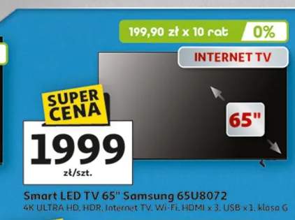 Telewizor Smart LED TV 65" Samsung 65U8072