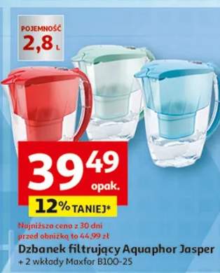 Dzbanek filtrujący Aquaphor Jasper + 2 wkłady Maxfor B100-25