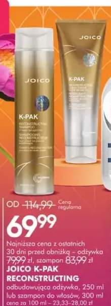 K-Pak Reconstructing odbudowująca odżywka 250ml lub szampon do włosów 300ml