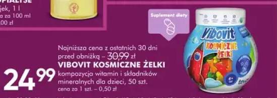 Vibovit Kosmiczne Żelki kompozycja witamin i składników mineralnych dla dzieci