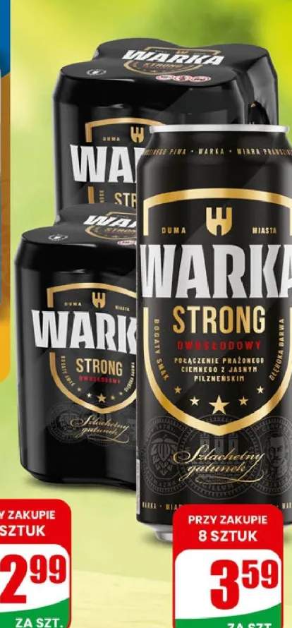 Piwo Warka Strong puszka