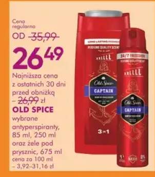 Wybrane antyperspiranty oraz żele pod prysznic