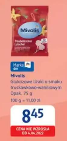 Glukozowe lizaki o smaku truskawkowo-waniliowym