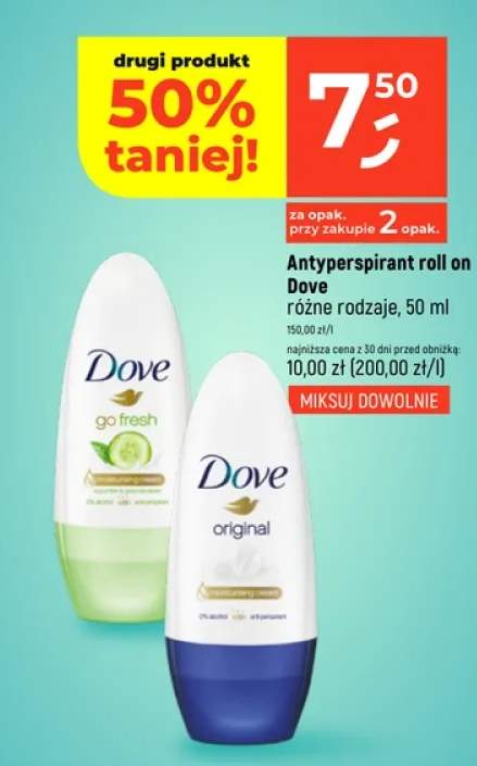 Antyperspirant roll on różne rodzaje, 50 ml