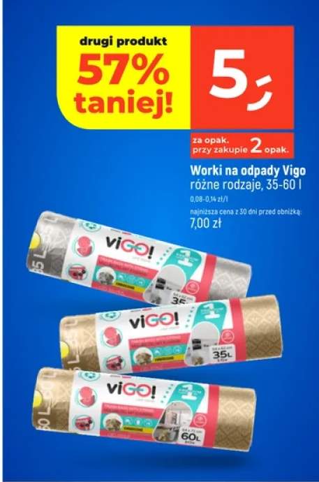 Worki na odpady różne rodzaje, 35-60 l