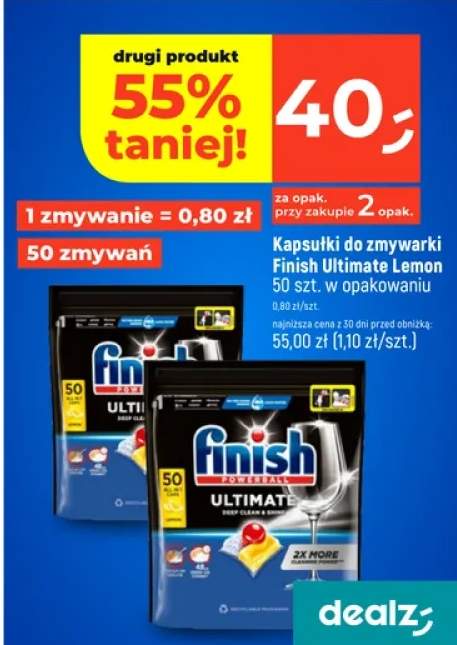 Kapsułki do zmywarki Lemon 50 szt. w opakowaniu