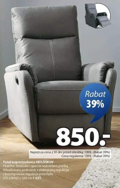 Fotel wypoczynkowy ABILDSKOV
