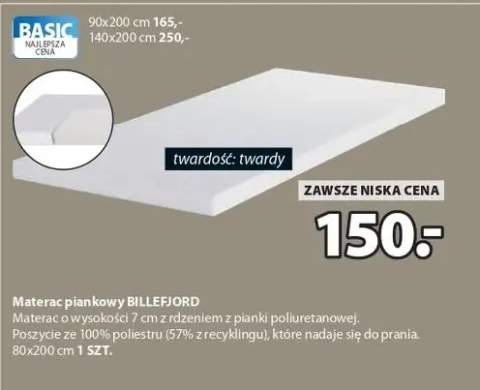 Materac piankowy Billefjord