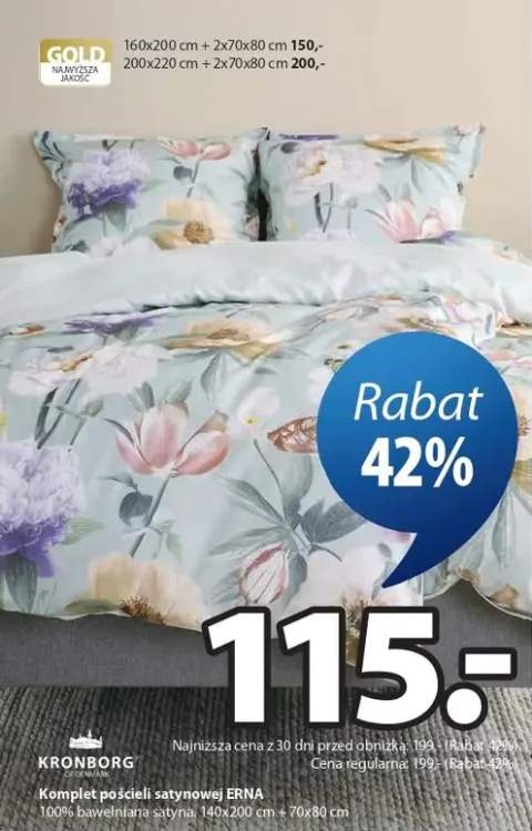 Komplet pościeli satynowej Erna