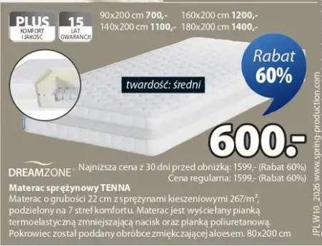 Materac piankowy Dreamzone