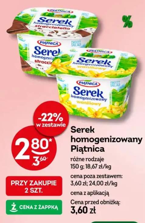 Serek homogenizowany różne rodzaje