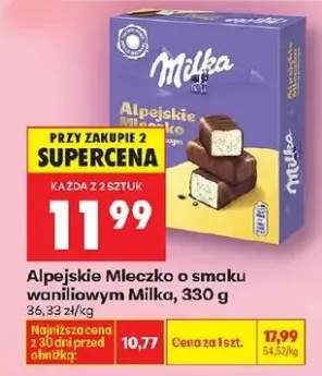 Mleczko alpejskie o smaku waniliowym