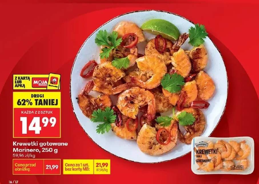 Krewetki białe gotowane