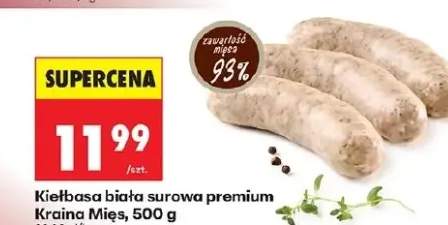 Kiełbasa biała surowa premium Kraina Mięs