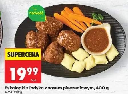 Eskalopki z indyka z sosem pieczeniowym