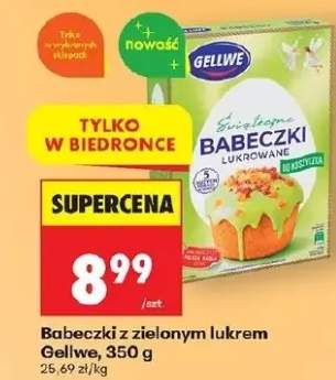 Babeczki z zielonym lukrem lukrowane