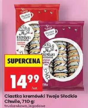 Ciastka kremówki truskawkowe