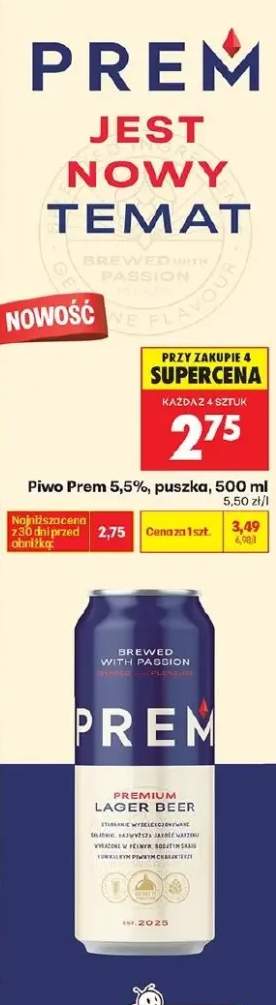 Piwo Prem 5,5%, puszka