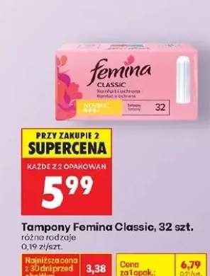 Tampony Classic Normal różne rodzaje