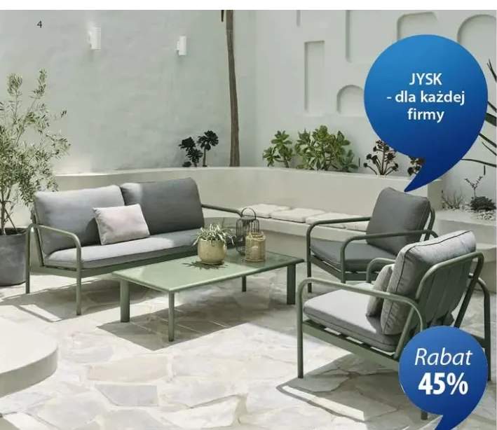 Stół + sofa + 2 krzesła TEGLUM