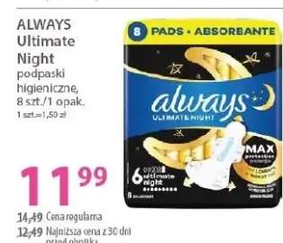 Podpaski higieniczne Ultimate Night, 8 szt./1 opak.