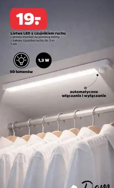 Listwa LED z czujnikiem ruchu
