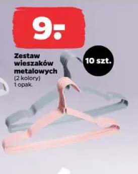 Zestaw wieszaków metalowych