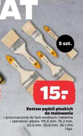 Zestaw pędzli płaskich do malowania