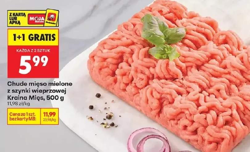 Chude mięso mielone z szynki wieprzowej