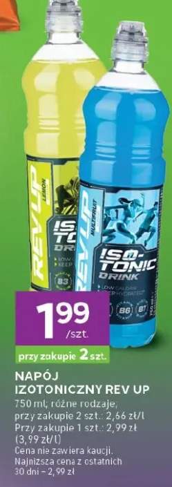 Napój izotoniczny Rev Up różne rodzaje