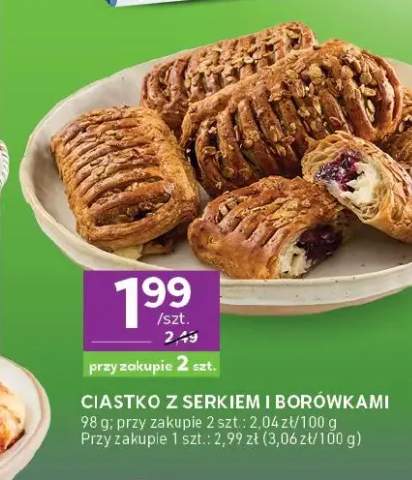 Ciastko z serkiem i borówkami