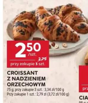 Croissant z nadzieniem orzechowym