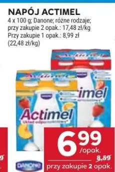 Napój Actimel różne rodzaje