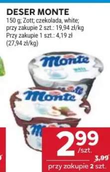 Deser Monte czekolada, white, karmel