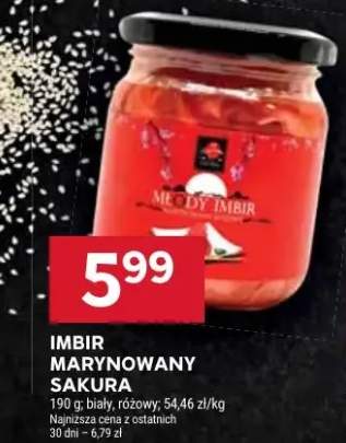 Imbir marynowany biały, różowy