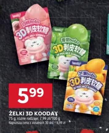 Żelki 3D Kooday różne rodzaje