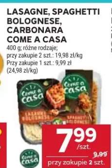 Lasagne, spaghetti bolognese, carbonara różne rodzaje