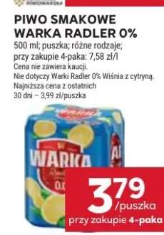 Piwo smakowe Warka Radler 0%