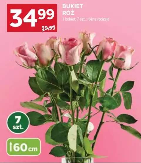 Bukiet róż 7szt różne rodzaje