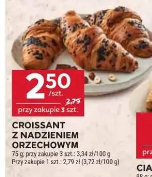 Croissant z nadzieniem orzechowym