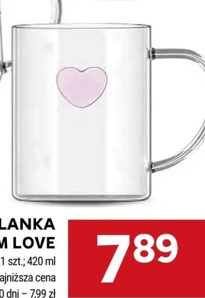 Szklanka Heart różowa
